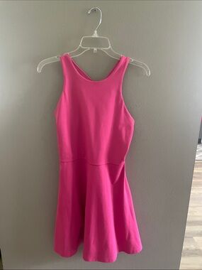 Athleta Hot Pink Sleeveless Fit-and-Flare Mini Dress